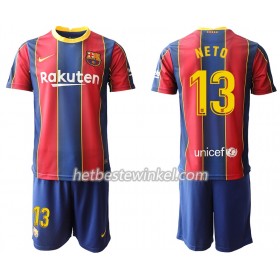 FC Barcelona Norberto Neto 13 Voetbaltenues Kind Thuis 2020/21 - SS (+ Korte broeken)